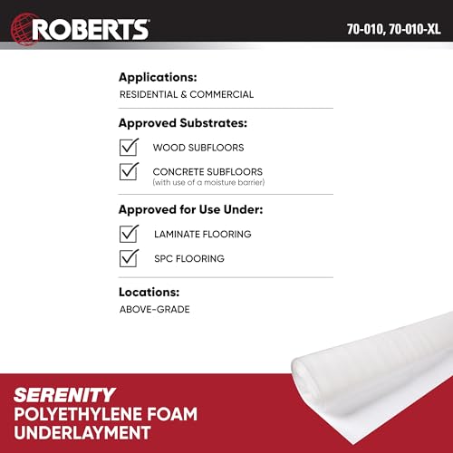 ROBERTS Serenity Foam Underlayment - 100 sq. ft. Roll - 48" x 25'