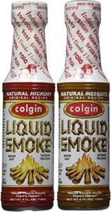 bundle - 2 items: colgin gourmet liquid smoke - natural mesquite and natural hickory flavors (4 oz each)