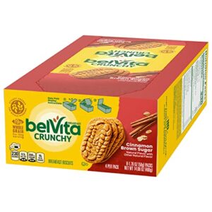 BelVita Cinnamon Brown Sugar Breakfast Biscuits, 8 Packs (4 Biscuits Per Pack)