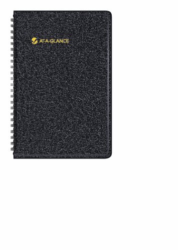 AT-A-GLANCE 2017 Weekly Appointment Book, Black, 4 7/8 x 8 Inches (70-075-05)