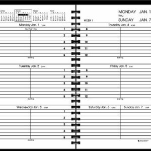 AT-A-GLANCE 2017 Weekly Appointment Book, Black, 4 7/8 x 8 Inches (70-075-05)