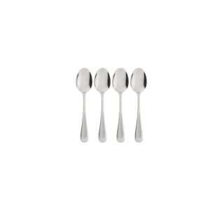 oneida satin sand dune everyday flatware dinner spoons, set of 4, 18/0 stainless steel, silverware set, dishwasher safe