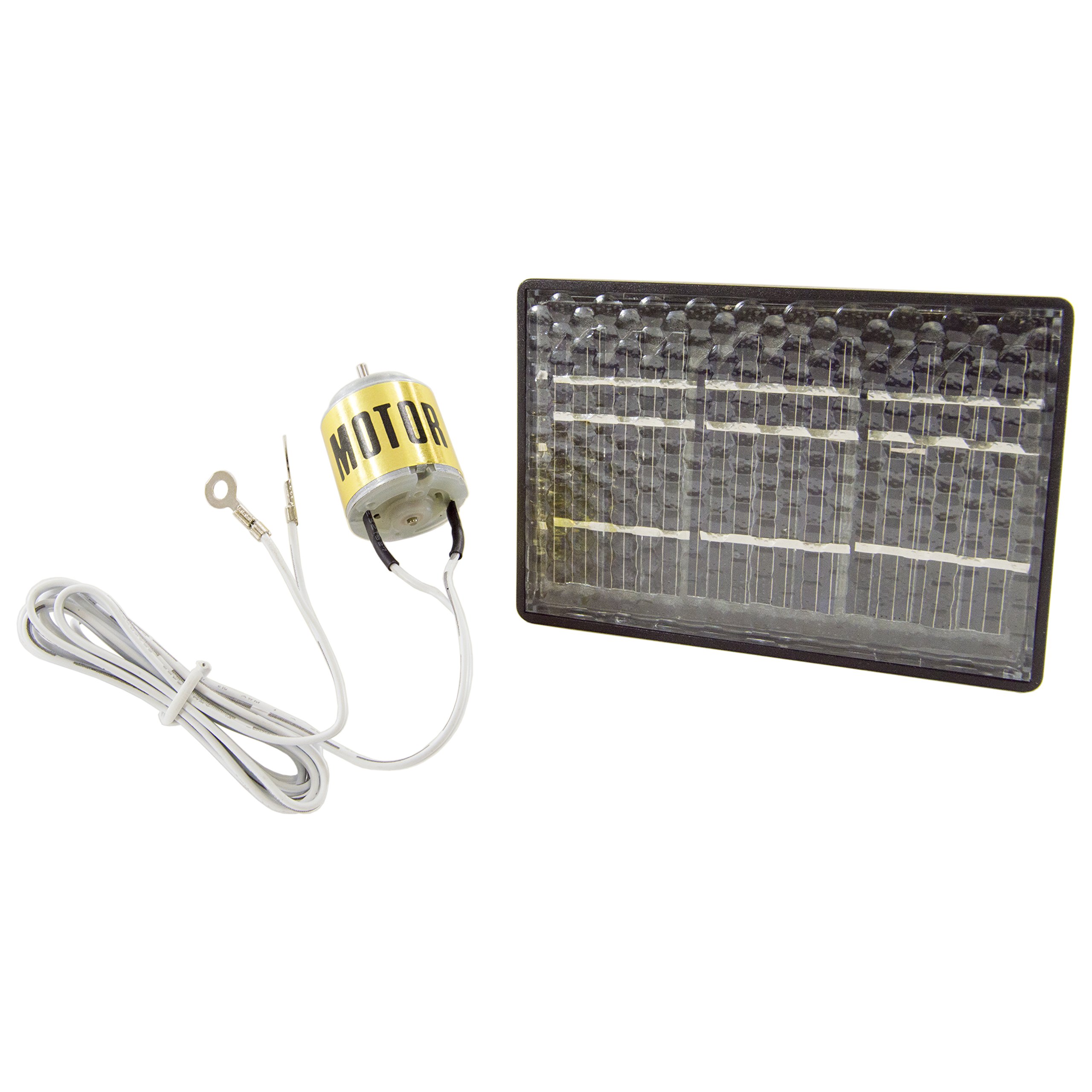 RSR Electronics Inc Solar Motor Kit - Includes 1V / 400mA Solar Cell Module, 1V / 400mA DC Solar Motor, and Motor Clip