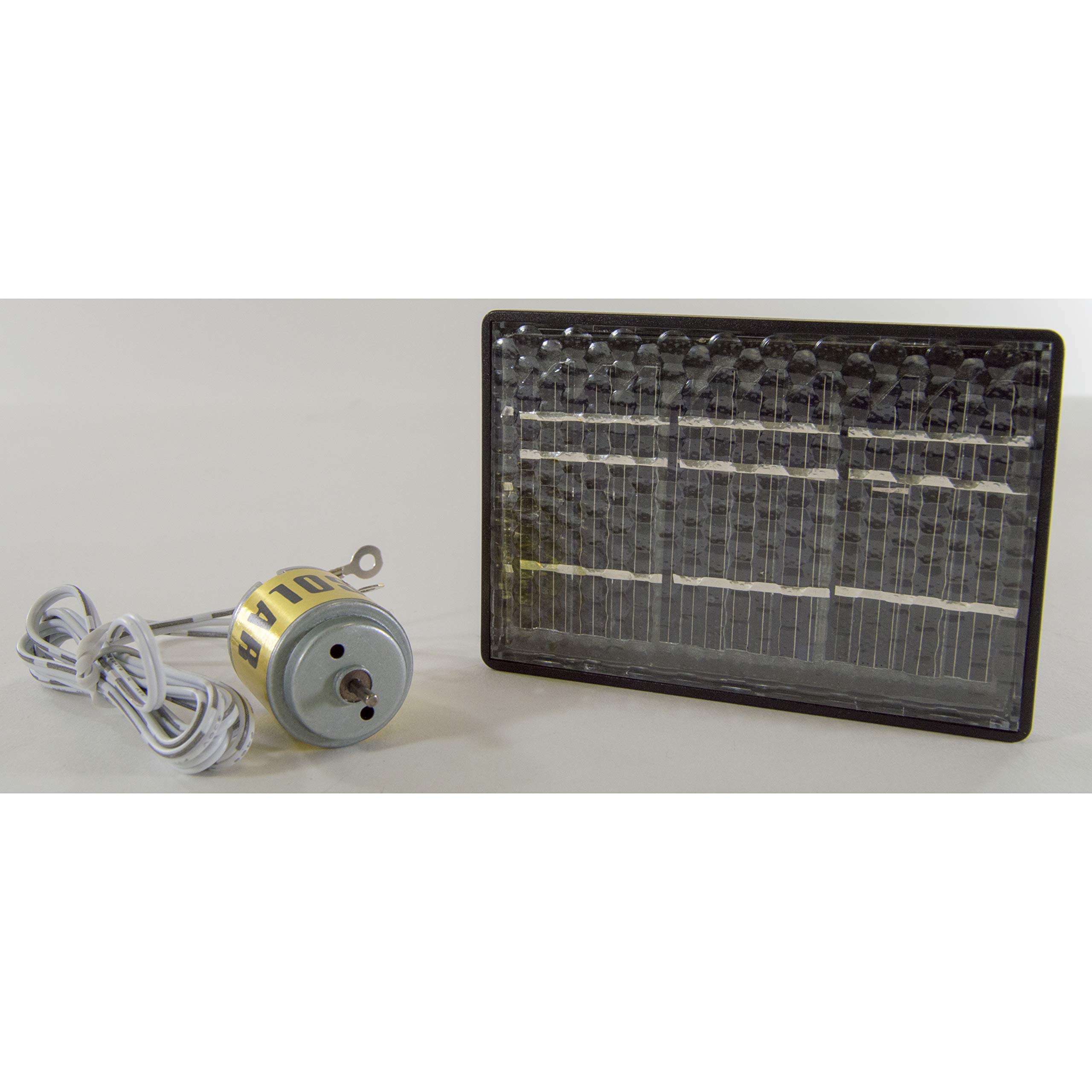 RSR Electronics Inc Solar Motor Kit - Includes 1V / 400mA Solar Cell Module, 1V / 400mA DC Solar Motor, and Motor Clip