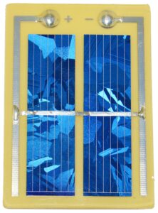 ex electronix express solar cell, voltage 1.0v (voc), current 250ma isc (typ), size 62x46mm