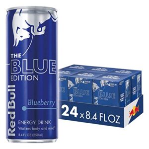 red bull blue edition blueberry energy drink, 8.4 fl oz, 24 cans (6 packs of 4)
