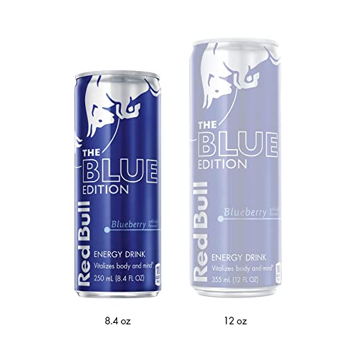 Red Bull Blue Edition Blueberry Energy Drink, 8.4 Fl Oz, 24 Cans (6 Packs of 4)