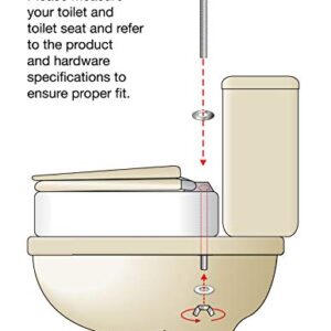 Essential Medical Supply Raised Elevated Toilet Seat Riser for an Elongated Toilet with Padded Aluminum Arms for Support and Compatible with Toilet Seat, Elongated, 19 x 14 x 3.5