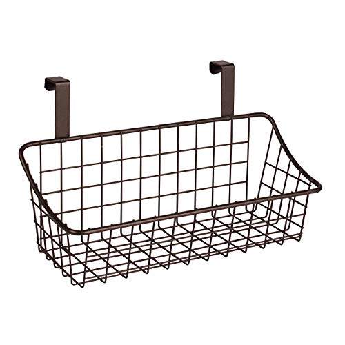 Spectrum Diversified Grid Storage Basket, Over the Cabinet Door, Small, Bronze