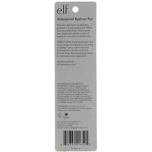 e.l.f. Waterproof Eyeliner Pen, Coffee, 0.05 Ounce