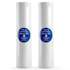 hydronix sdc-25-1005 whole house ro reverse osmosis sediment water filter cartridge 2.5" x 10" - 5 micron (2 pack)