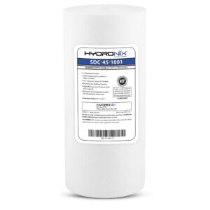 hydronix sdc-45-1001 whole house or commercial nsf polypropylene sediment water filter cartridge 4.5" x 10" - 1 micron