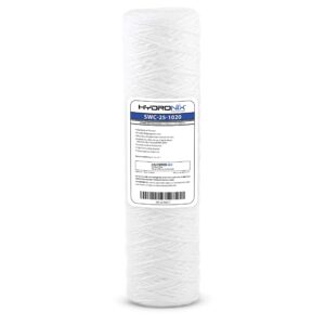 hydronix swc-25-1020 universal whole house string wound sediment water filter cartridge 2.5" x 10" - 20 micron