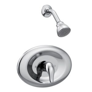 Moen Chateau Chrome Eco-Performance Shower Trim Set, Featuring Showerhead and Shower Lever Handle with Escutcheon (Posi-Temp Valve Required), TL2368EP