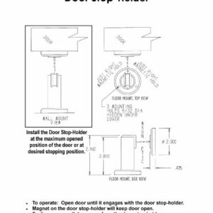 FPL Modern Door Stop/Holder and Magnetic Catch - Satin Brass