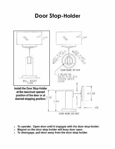 FPL Modern Door Stop/Holder and Magnetic Catch - Satin Brass