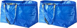 2 ikea frakta shopping bags 10 gal blue tote multi purpose durable material