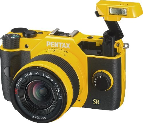 Pentax Q7 12.4MP Mirrorless Digital Camera with 02 Standard Zoom 5-15mm f2.8-4.5 Lens (Yellow)