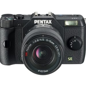 Pentax Q7 12.4MP Mirrorless Digital Camera with 02 Standard Zoom 5-15mm f2.8-4.5 and 06 Telephoto Zoom 15-45mm f2.8 Lenses (Black)