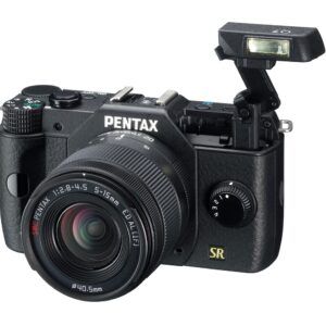 Pentax Q7 12.4MP Mirrorless Digital Camera with 02 Standard Zoom 5-15mm f2.8-4.5 and 06 Telephoto Zoom 15-45mm f2.8 Lenses (Black)