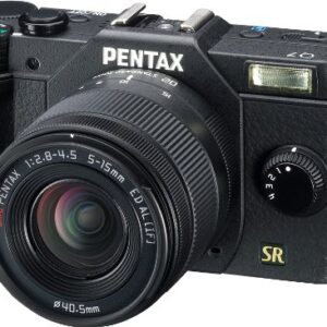 Pentax Q7 12.4MP Mirrorless Digital Camera with 02 Standard Zoom 5-15mm f2.8-4.5 and 06 Telephoto Zoom 15-45mm f2.8 Lenses (Black)