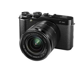 fujifilm x-m1 compact system 16mp digital camera kit with 16-50mm lens and 3-inch lcd screen (black)