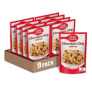 betty crocker chocolate chip cookie mix, makes (12) 2-inch cookies, 7.5 oz. (pack of 9)