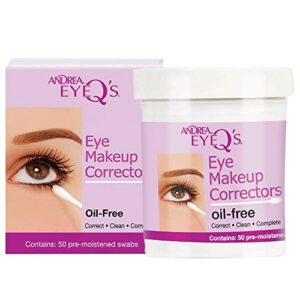 Andrea Eyeq's Oil-free Eye Make-up Correctors Pre-moistened Swabs, (Pack of 6) 300 Count