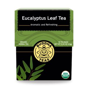 buddha teas organic eucalyptus tea - ou kosher, usda organic, ccof organic, 18 bleach-free tea bags