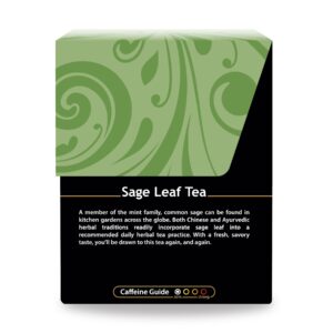 Buddha Teas Organic Sage Leaf Tea - OU Kosher, USDA Organic, CCOF Organic, 18 Bleach-Free Tea Bags