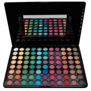 bebeautiful professional makeup eyeshadow palette with applicators, 88-color palette, matte