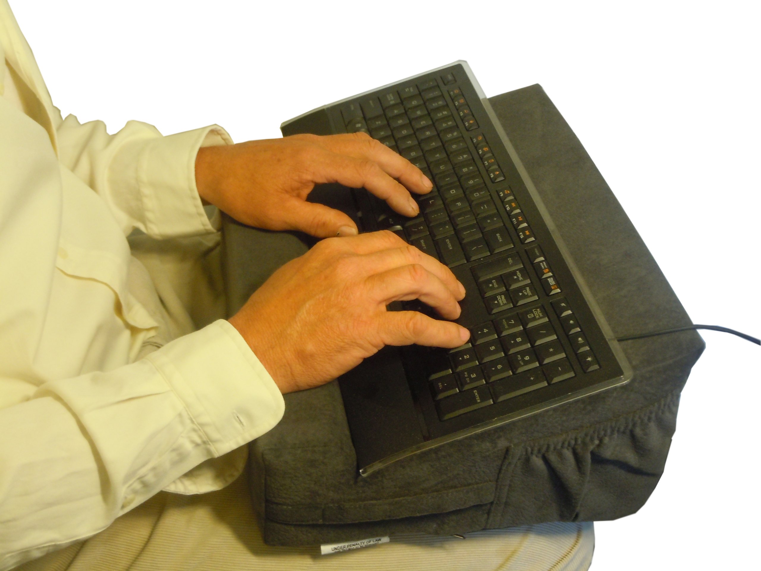 Laptop Easel, Lap Desk Pillow. Ergonomic Laptop Computer Desk & Desktop Book Stand with Orthopedic Wrist Support.