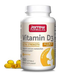 jarrow formulas vitamin d3 62.5 mcg (2,500 iu) - 100 servings (softgels) - bone health, immune support & calcium metabolism support - vitamin d supplement - d3 vitamins - 2500 vitamin d - gluten free