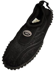 easy usa women's wave water shoes (9, black/black)