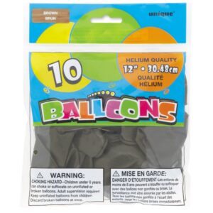 Brown Latex Balloons, 12" (10-Pack) - Premium-Quality & Vibrant Party Decorations, Perfect for Any Celebration
