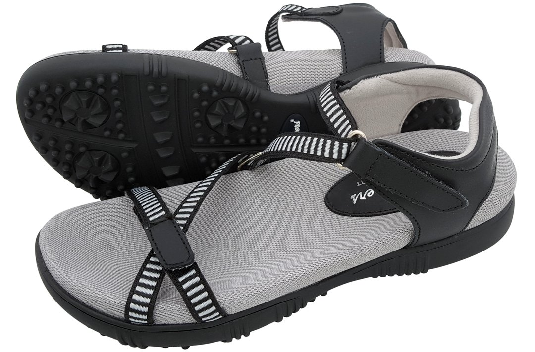 Sandbaggers Galia Women's Golf Sandals (5, Black)