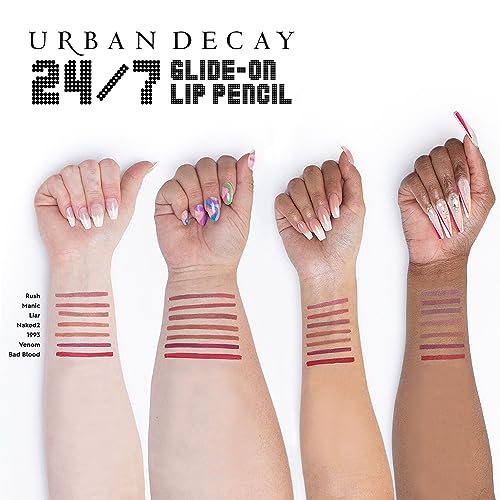 Urban Decay 24/7 Glide-On Lip Pencil, Liar - Mauve-Nude - Long-Lasting, Waterproof Lip Liner - Prevents Feathering - Moisturizing Vitamin E, Jojoba Oil & Cottonseed Oil