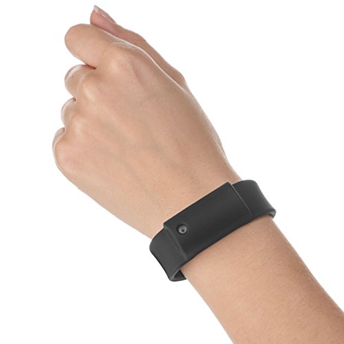 Little Viper Pepper Spray Bracelet, Adjustable Silicone Band- Black, Lightweight, Discreet and Easy Access for Quick Response to Attack, Contains 3-6 Bursts of 10% OC