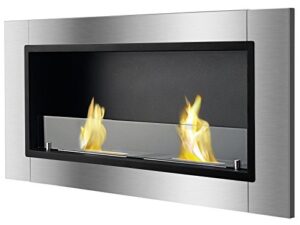 recessed wall ventless bio ethanol fireplace - lata | ignis