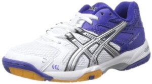 asics womens gel-rocket 6 comfort trainers volleyball shoes blue 5 medium (b,m)