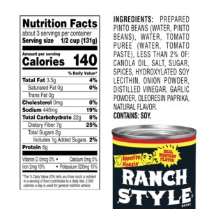 Ranch Style Canned Pinto Beans, Real Western Flavor, 15 oz. (Pack of 12)