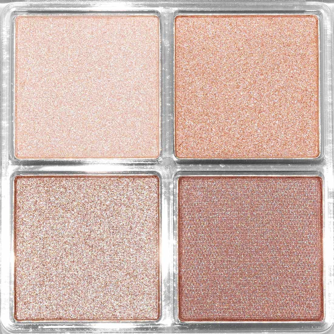 Palladio Eyeshadow Quads, Velvety Pigmented Blendable Matte, Metallic and Shimmer Finishes, Creamy Formula, Four Way Quad Eye Shadow Palette, Talc-Free (Ballerina)