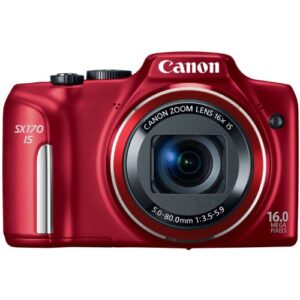 canon powershot sx170 is 16.0 mp digital camera, red (discontinued by manufacturer)