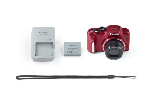 Canon PowerShot SX170 IS 16.0 MP Digital Camera, Red (discontinued by manufacturer)