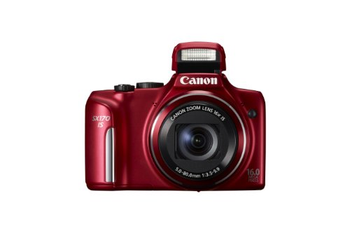 Canon PowerShot SX170 IS 16.0 MP Digital Camera, Red (discontinued by manufacturer)