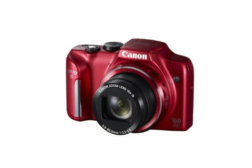 Canon PowerShot SX170 IS 16.0 MP Digital Camera, Red (discontinued by manufacturer)