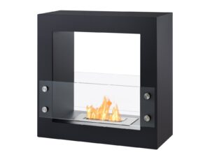 freestanding ventless bio ethanol fireplace - tectum mini black | ignis