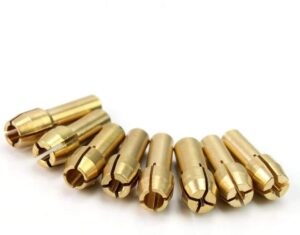 allmuis 2 set of brass collet fits dremel rotary tools including 1mm/1.6mm/2.3mm/3.2mm