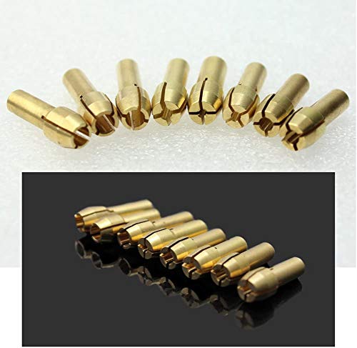 ALLmuis 2 Set of Brass Collet Fits Dremel Rotary Tools Including 1mm/1.6mm/2.3mm/3.2mm