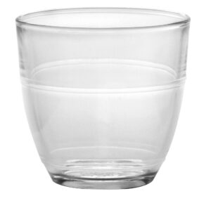 duralex - gigogne clear glass tumbler 220 ml (7 3/4 oz) set of 6 water glasses